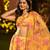 Floral Printed Layered Lehenga Set with Crop Top & Dupatta