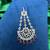 Silver-Tone Jhumar Passa with Ruby Red Stones, Cubic Zirconia Bridal Tikka