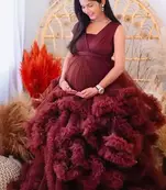 Premium Maternity Gown for Baby Shower & Pregnancy Photoshoot