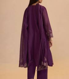 Purple festive kurta set