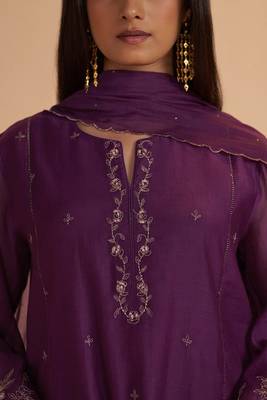 Purple festive kurta set 4