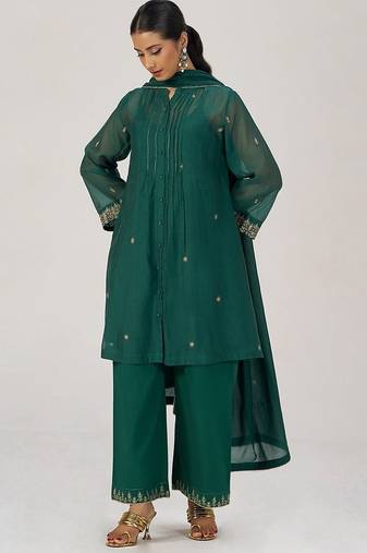 Eden green festive kurta set