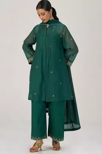 Eden green festive kurta set