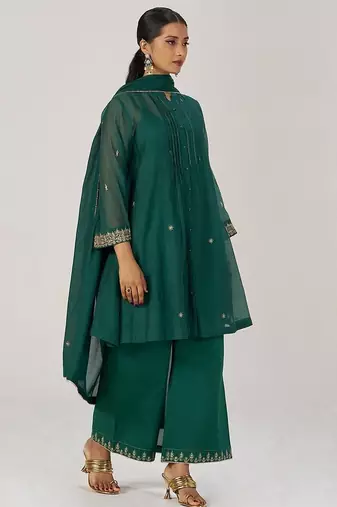 Eden green festive kurta set