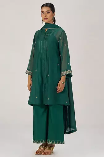 Eden green festive kurta set