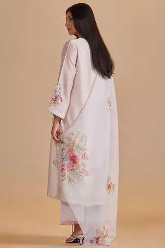 Sea salt and powder blue festive kurta set