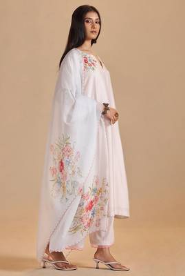 Sea salt and powder blue festive kurta set 3