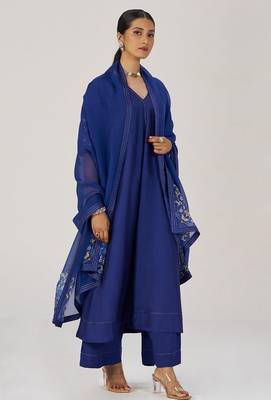 Royal blue festive kurta set 2