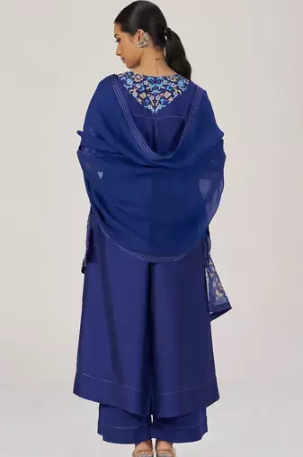 Royal blue festive kurta set