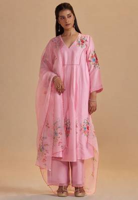 Coral blush festive kurta set 1