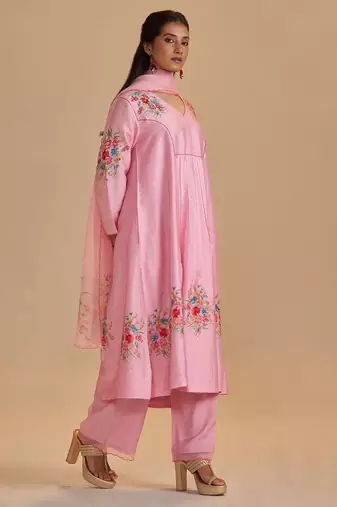 Coral blush festive kurta set