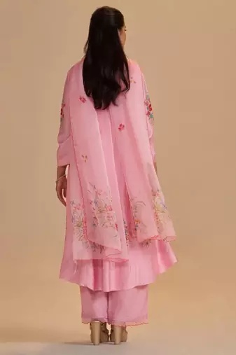 Coral blush festive kurta set
