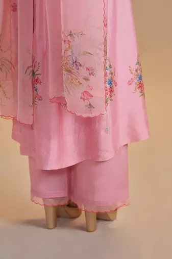 Coral blush festive kurta set