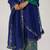 Space blue festive kurta set