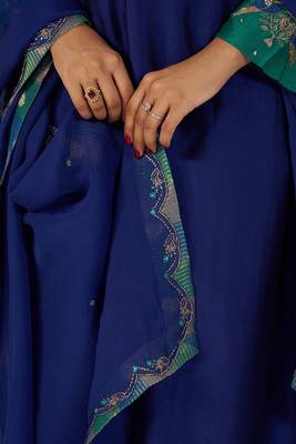 Space blue festive kurta set 5
