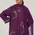 Deep plum silk festive kurta set
