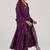 Deep plum silk festive kurta set