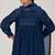 Blue opal silk festive kurta set