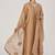 Toasted almond raw silk festive kurta set