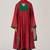 Tango red and green festive print kurta set
