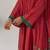 Tango red and green festive print kurta set