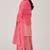 Peach blossom festive bandhani print sharara set