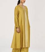 Honey gold festive raw silk co-ord set