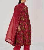 Scarlet sage festive printed kurta set