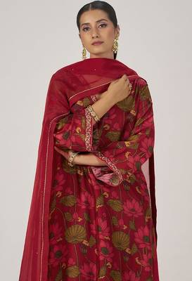 Scarlet sage festive printed kurta set 5