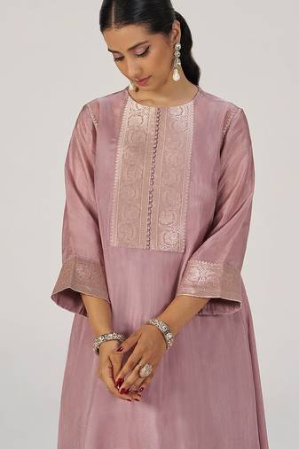 Woodrose silk festive co-ord set