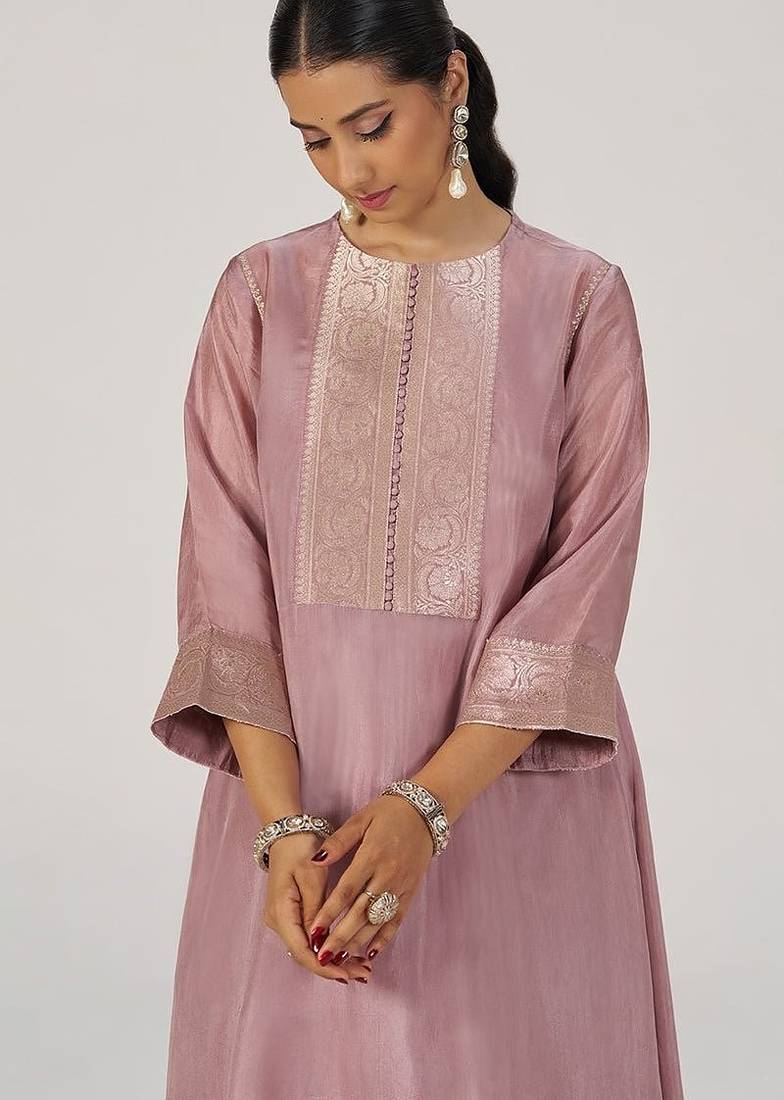 Woodrose silk festive co-ord set