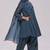 Deep blue printed mul-mul kurta set