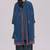 Deep blue printed mul-mul kurta set