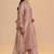 Shell pink tissue festive kurta set