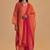 Dusty orange silk festival kurta set