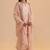 Blush peach pure banarasi jacquard kurta set