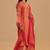Dusty orange silk festival kurta set