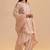 Blush peach pure banarasi jacquard kurta set