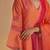 Dusty orange silk festival kurta set