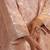 Blush peach pure banarasi jacquard kurta set