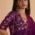 Purple raw silk festive kurta set