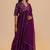 Purple raw silk festive kurta set