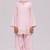 Light pink mul-chanderi kurta set