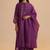 Eggplant purple festive kurta set