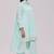 Ice-blue mul-chanderi kurta set