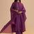 Eggplant purple festive kurta set