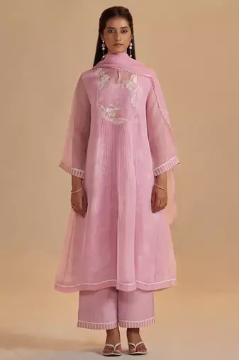 Fairy tale lilac semi festive kurta set