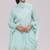 Ice-blue mul-chanderi kurta set