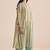 Shades of teal and green stripe cotton-linen co-ord set