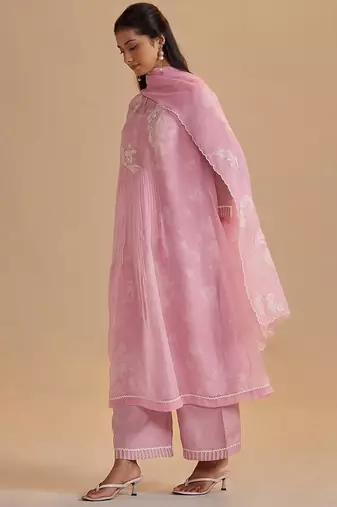 Fairy tale lilac semi festive kurta set